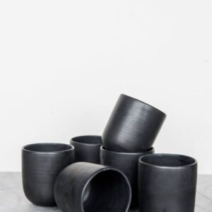 Gandharan Black Stoneware Coffee Cup: Handcrafted Elegance for Your Morning Ritual