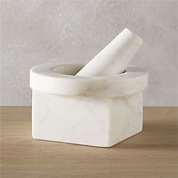 Gandharan White Marble Mortar and Pestle Set: Grind Spices and Herbs like the Ancients