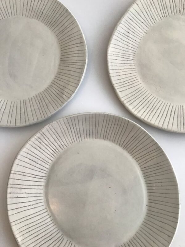 Whispers of Gandhara: Handcrafted Stoneware Plate Set