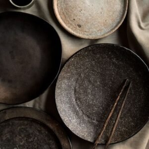 Gandharan Black and mild Stone Plate: A Touch of History for Your Table