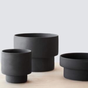 Gandharan Black Ceramic Planters inspired by Taxila Civilization