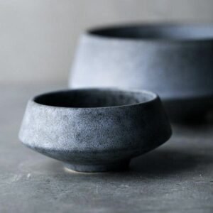 Gandharan Blue Marble Nested Bowls - Hand-Carved Elegance