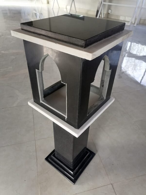 Taxila lamp stand made of Black stone