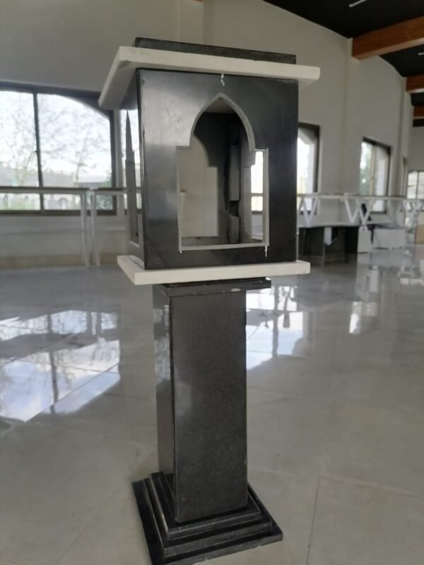 Taxila lamp stand made of Black stone