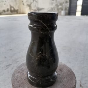 Taxila Black Marble Flower Vase - Hand-Crafted Legacy (Emphasizes both origin and heritage)