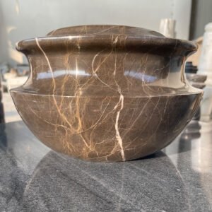 Elegant Brown Marble Urn