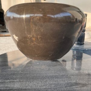 Sleek Black Marble Bowl