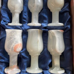 Elegant Onyx Goblet Set (6 Pieces)