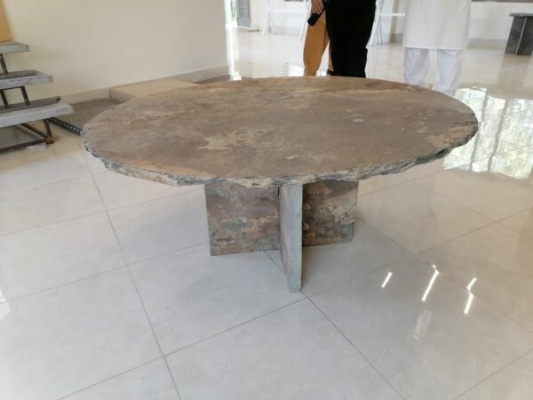 Round Slate Dining Table