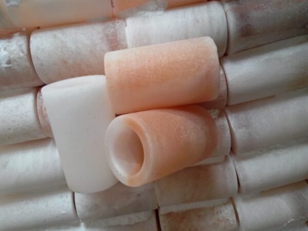 Natural Himalayan Rock Salt Tea Light Holders (Cylindrical)